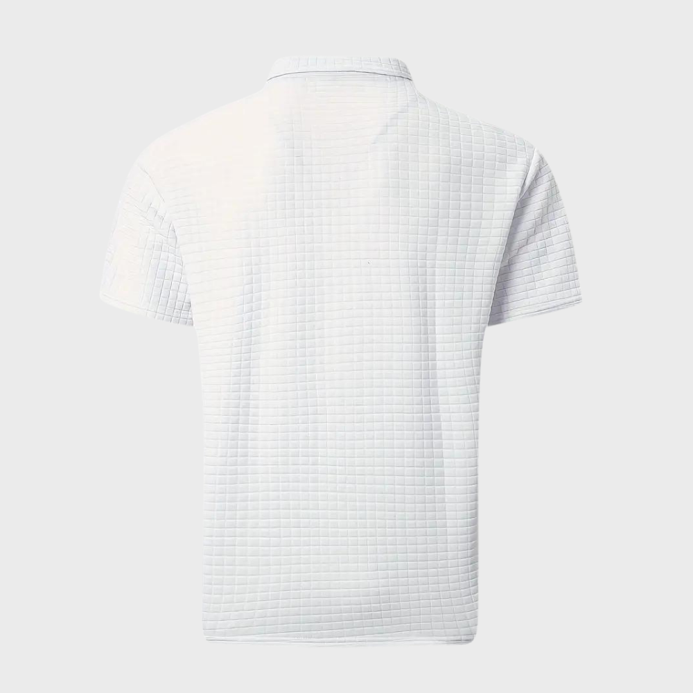 Herren Poloshirt Waffelstrick Kontrastfarbe