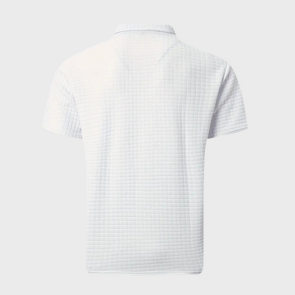 Herren Poloshirt Waffelstruktur Kontrastfarbe