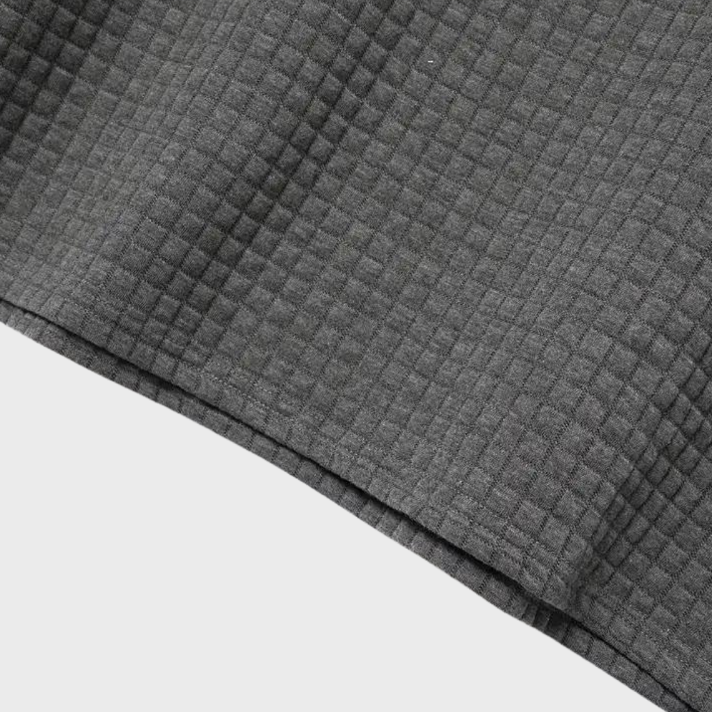 Herren Poloshirt Waffelstrick Kontrastfarbe