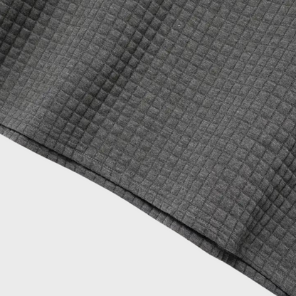 Herren Poloshirt Waffelstruktur Kontrastfarbe