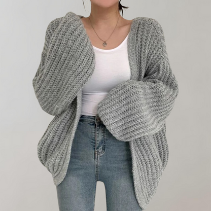 Norvielle Damen Langärmlige Strickjacke Bequem