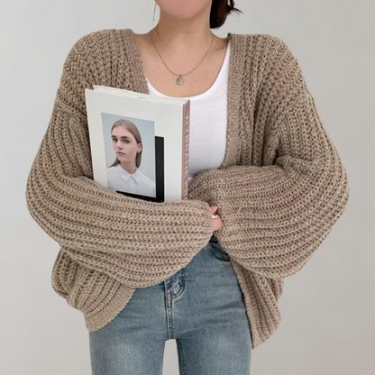 Norvielle Damen Langärmlige Strickjacke Bequem