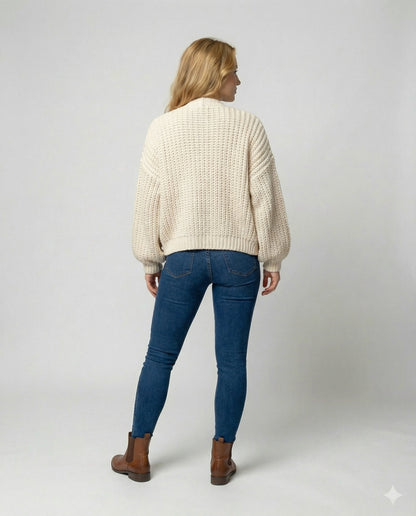Damen Strickjacke Langarm Bequem