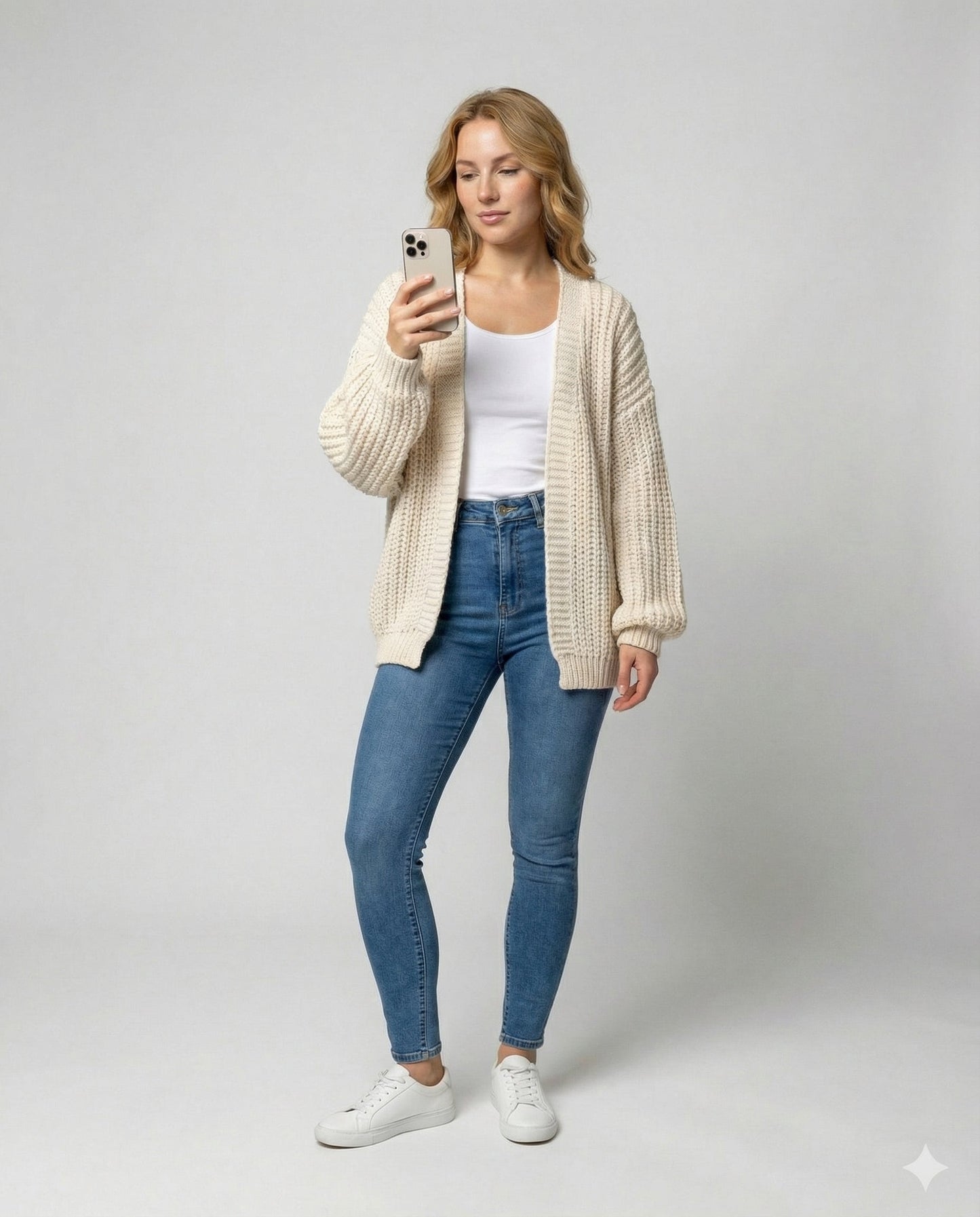 Damen Strickjacke Langarm Bequem