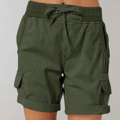 Norvielle Damen Hochtaillish-Shorts