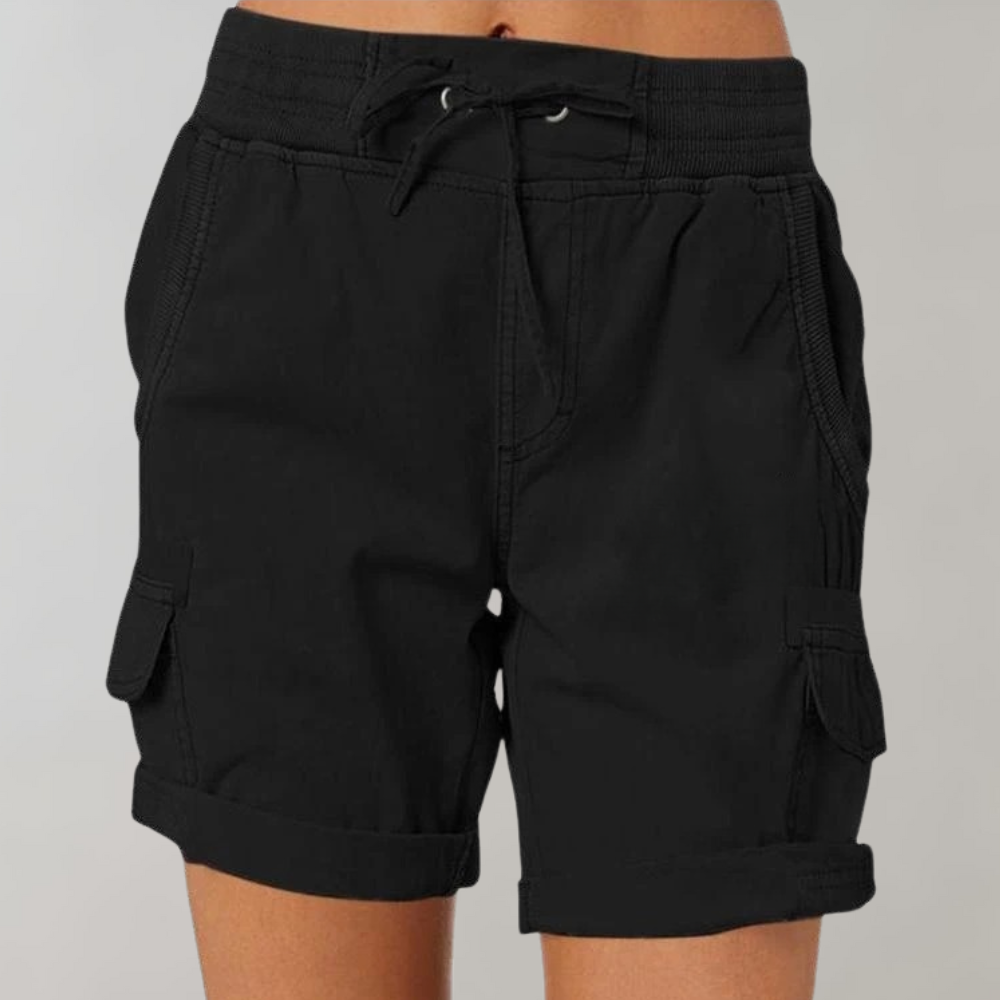 Norvielle Damen Hochtaillish-Shorts