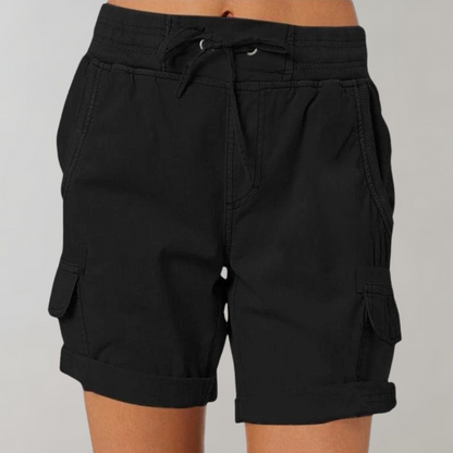 Norvielle Damen Hochtaillish-Shorts
