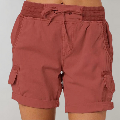 Norvielle Damen Hochtaillish-Shorts