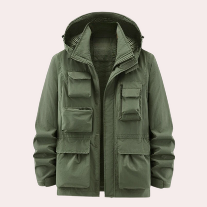 Herren Outdoorjacke Utility-Stil Funktionsjacke Alltag Abenteuer