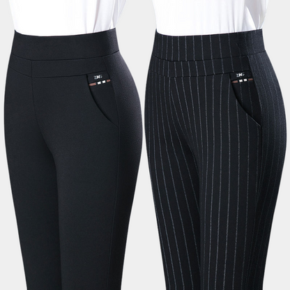 Damenhose Bequem Stretch Stilvoll Schwarz - Norvielle