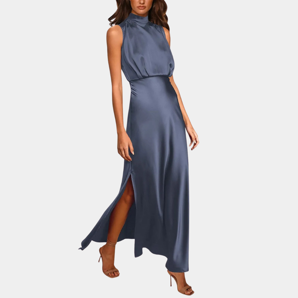 Elegantes Damenkleid mit Schlitz - Norvielle