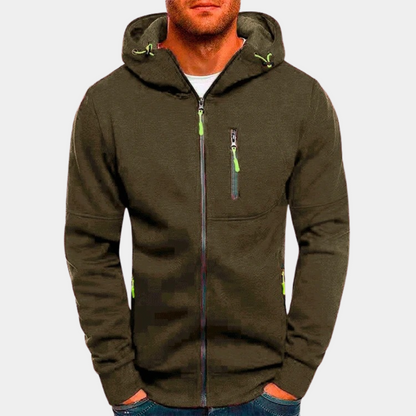 Herren Hoodie Reißverschluss Lässig