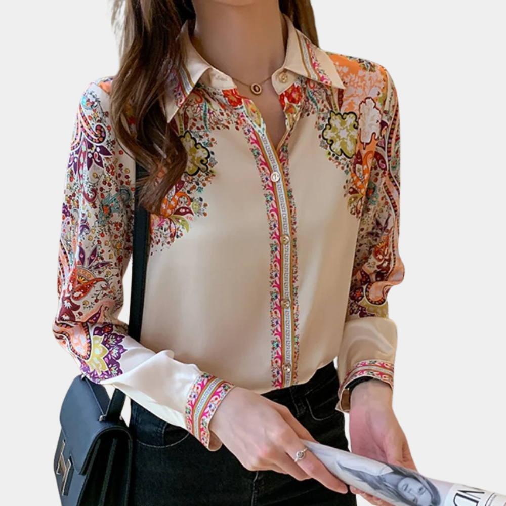 Damenbluse Blumenmuster