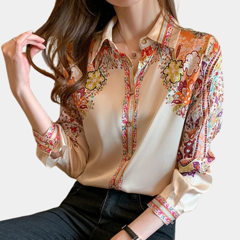 Damenbluse Blumenmuster