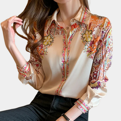 Damenbluse Blumenmuster