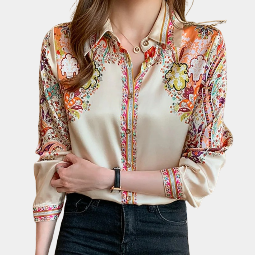 Damenbluse Blumenmuster