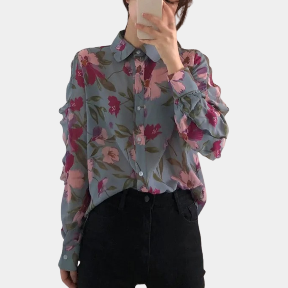 Damen Chiffon Bluse - Norvielle