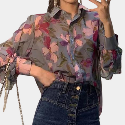 Damen Chiffon Bluse