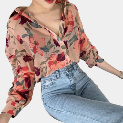 Damen Chiffon Bluse