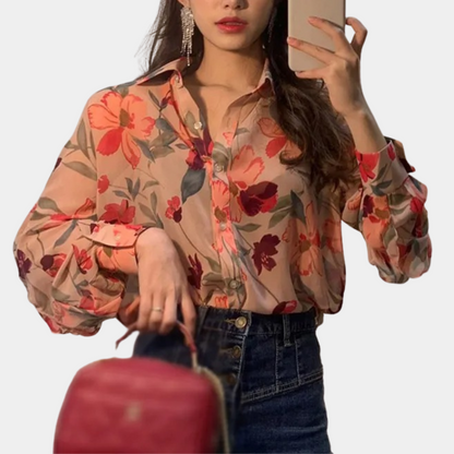 Damen Chiffon Bluse
