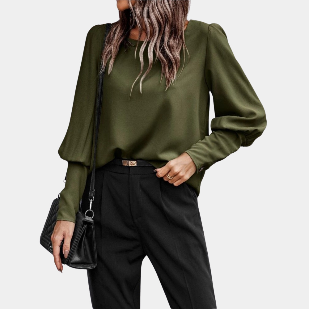 Norvielle Damen Bluse Klassischer Schnitt Elegantes Design
