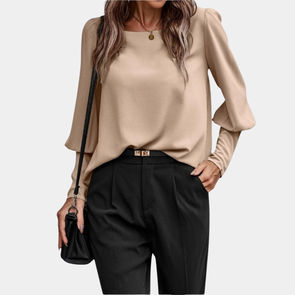 Norvielle Damen Bluse Klassischer Schnitt Elegantes Design - Norvielle