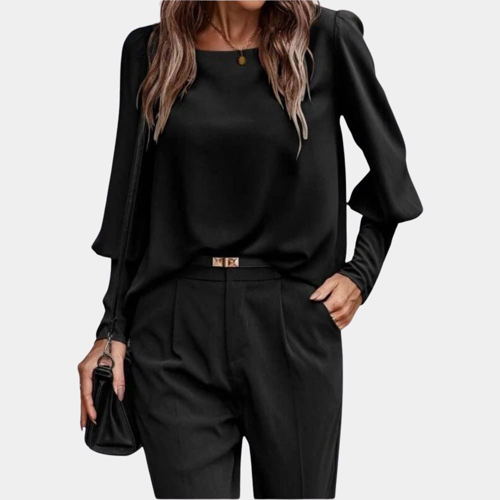 Norvielle Damen Bluse Klassischer Schnitt Elegantes Design