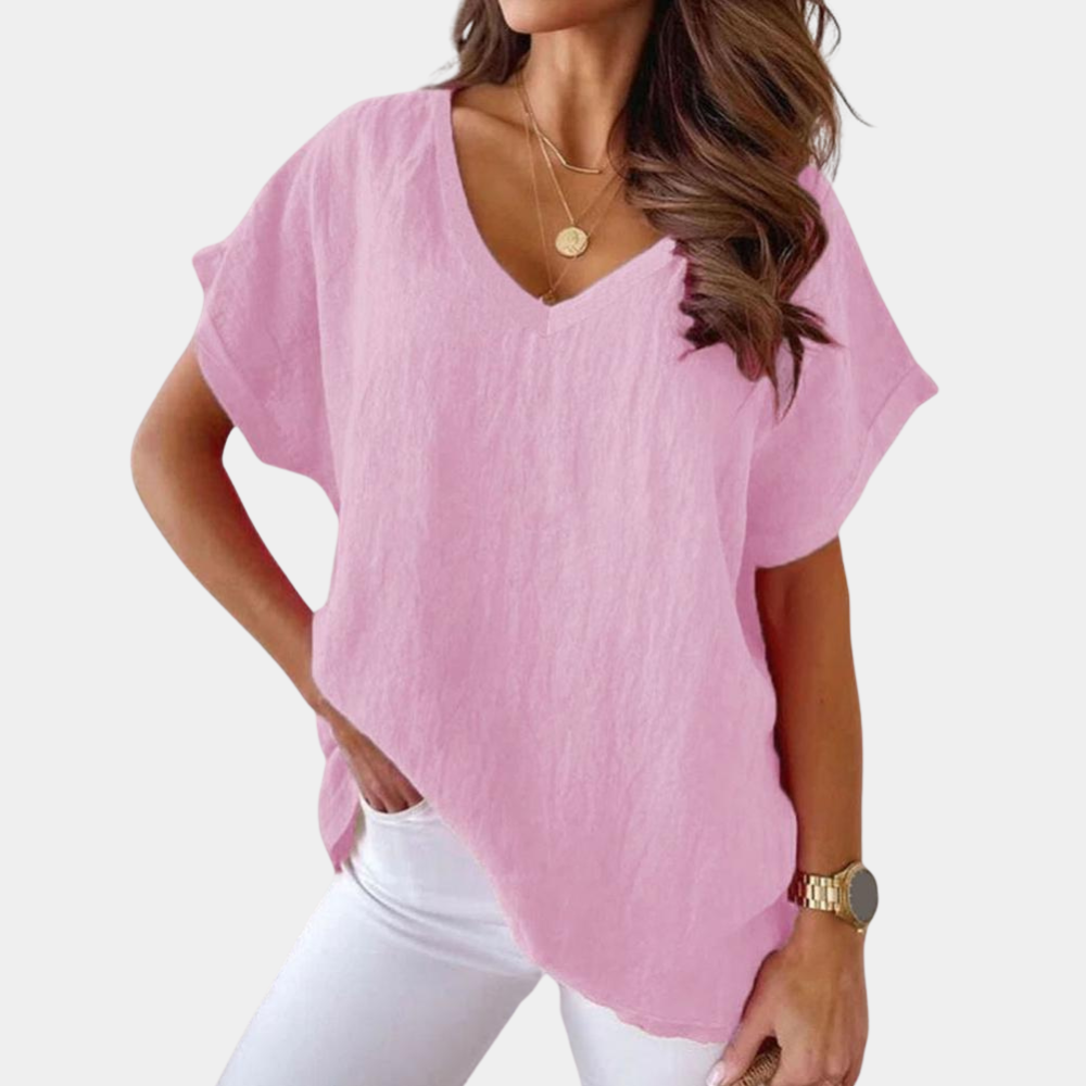 Damen T-Shirt Baumwolle Weiß