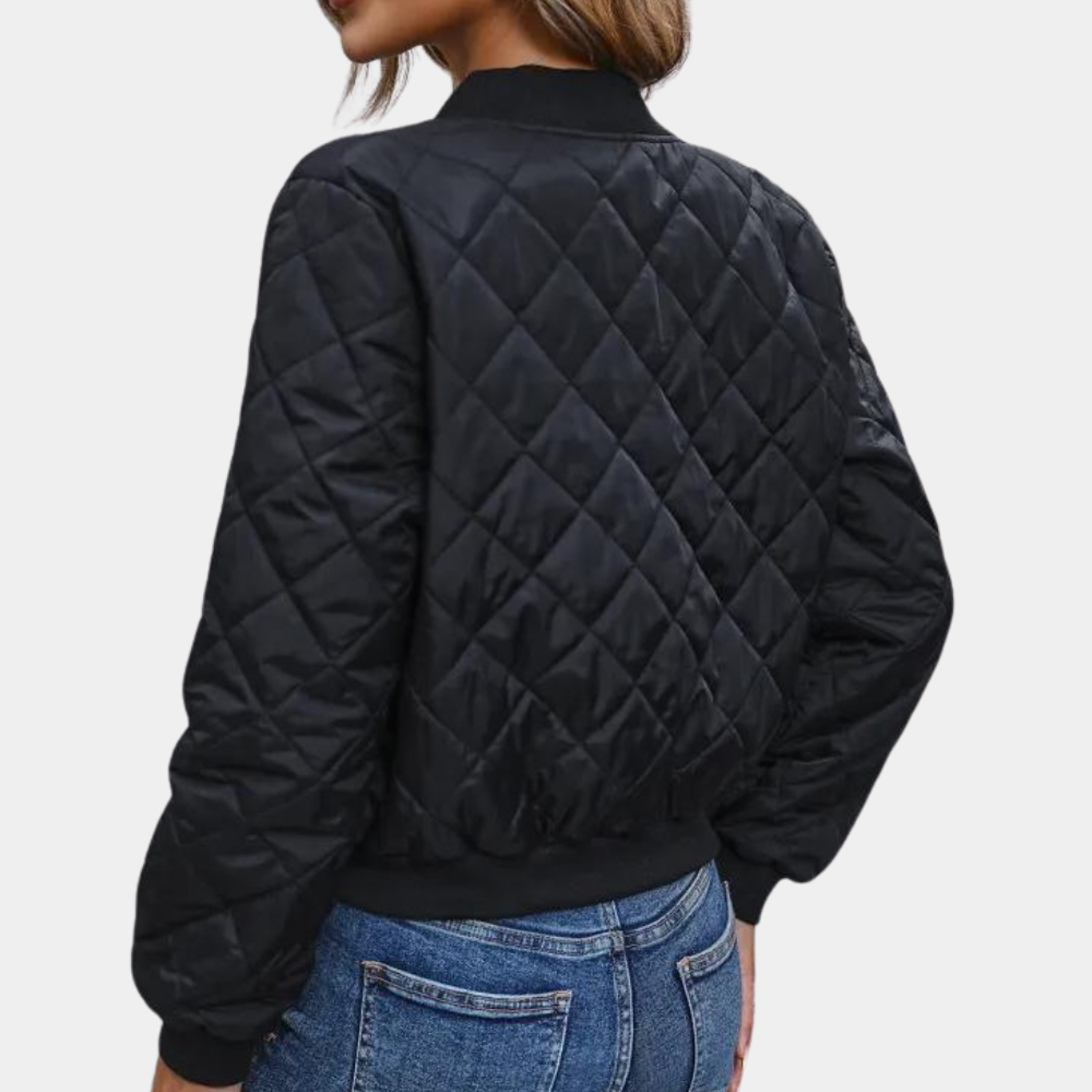 Damen Steppjacke Kurz Reißverschluss