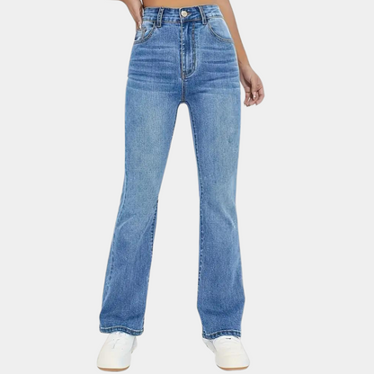 Damen High-Waist Flared Jeans