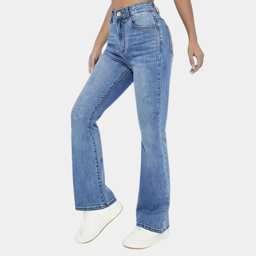 Damen High-Waist Flared Jeans - Norvielle