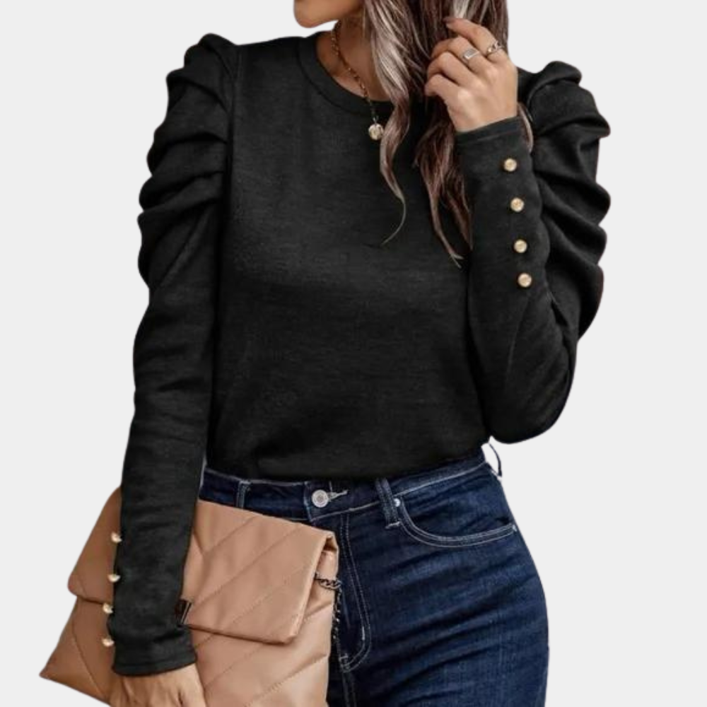 Damen Pullover Rüschensäume - Norvielle