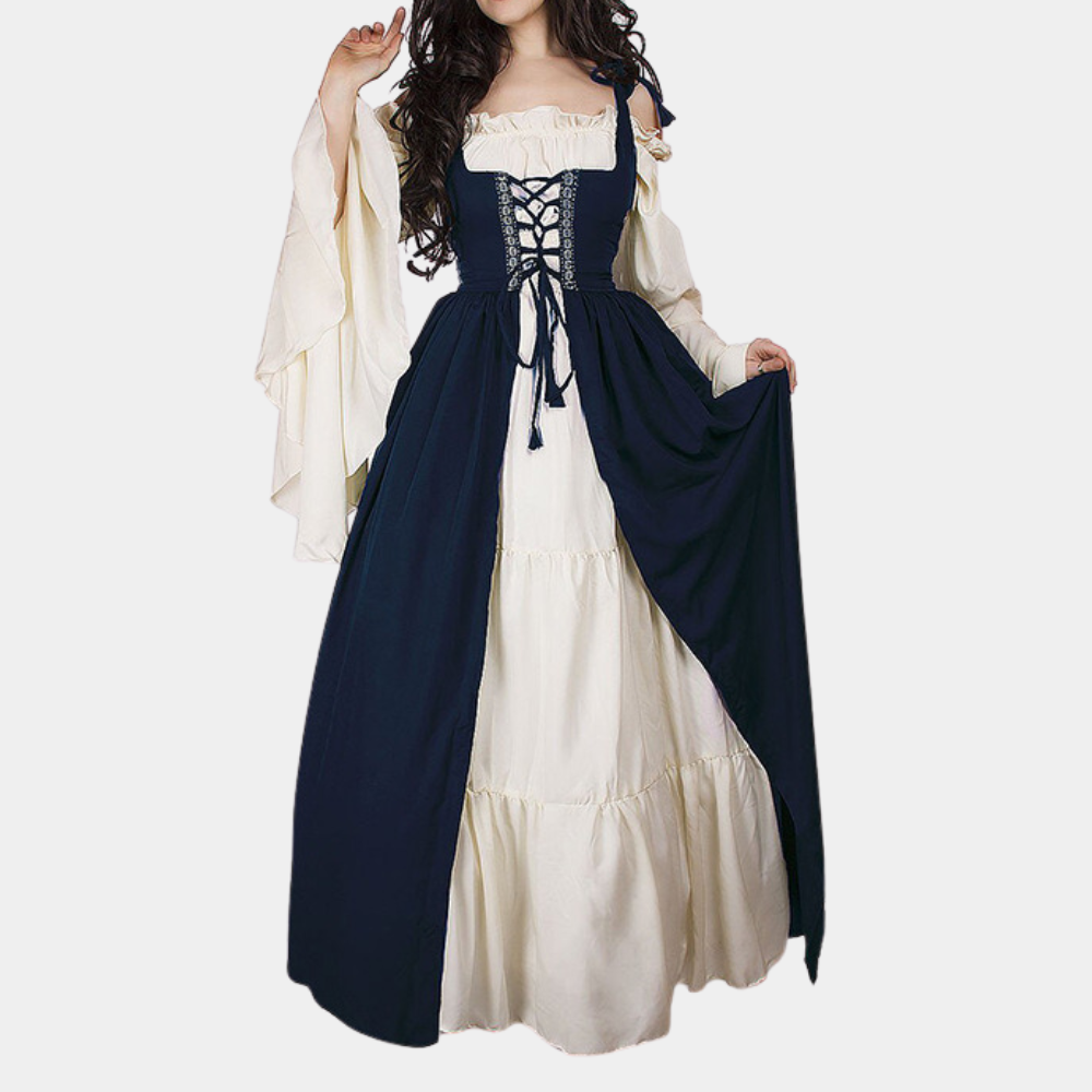 Mittelalterkleid Damen Lang Kleid aus Samt