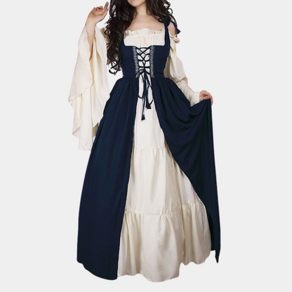 Mittelalterkleid Damen Lang Kleid aus Samt