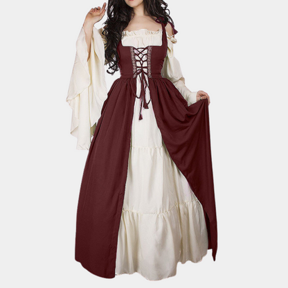Mittelalterkleid Damen Lang Kleid aus Samt