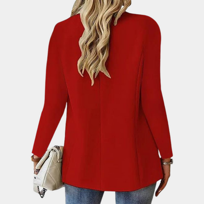 Damen Blazer Ein-Knopf-Verschluss Klassisches Revers