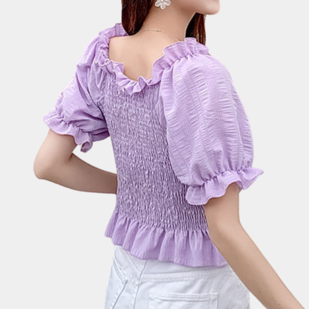 Damen Off-Shoulder Rüschentop