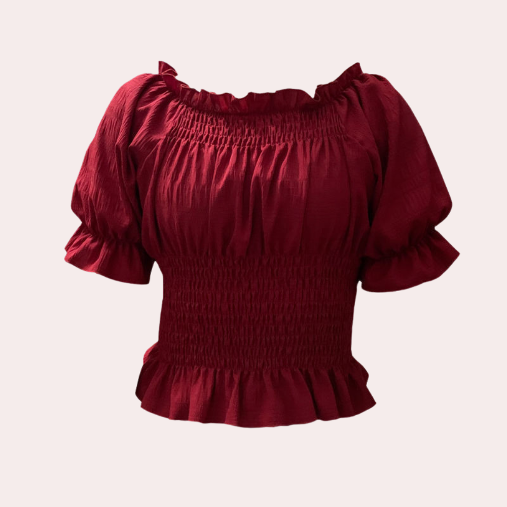 Damen Off-Shoulder Rüschentop
