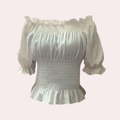 Damen Off-Shoulder Rüschentop