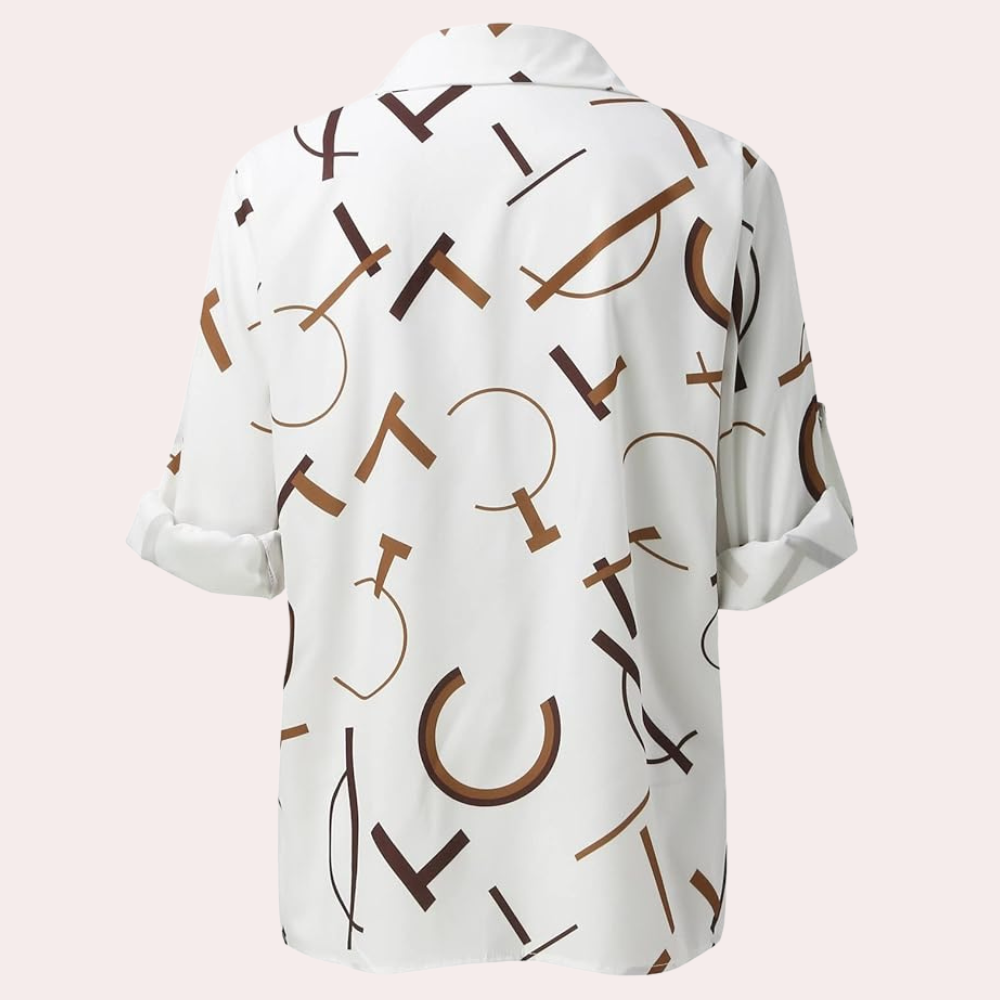 Damenbluse mit Grafischen Buchstaben