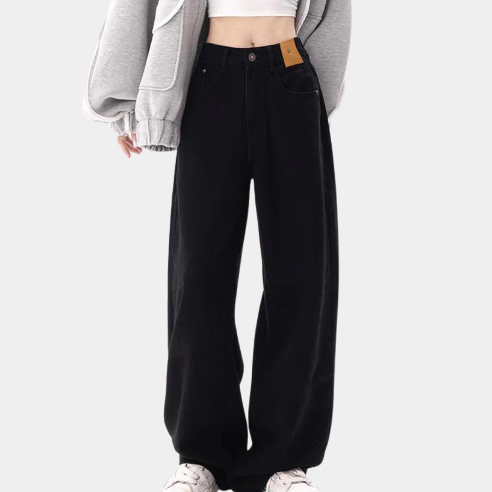 Damen Baggy Jeans Blau - Norvielle