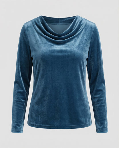 Damen Samtshirt Lässig Elegant
