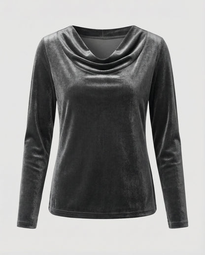 Damen Samtshirt Lässig Elegant