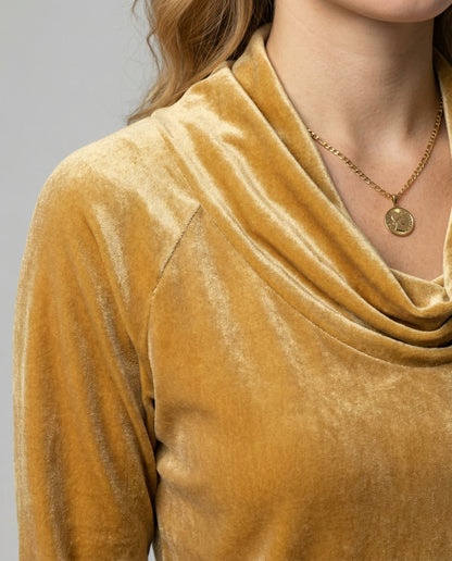 Damen Samtshirt Lässig Elegant