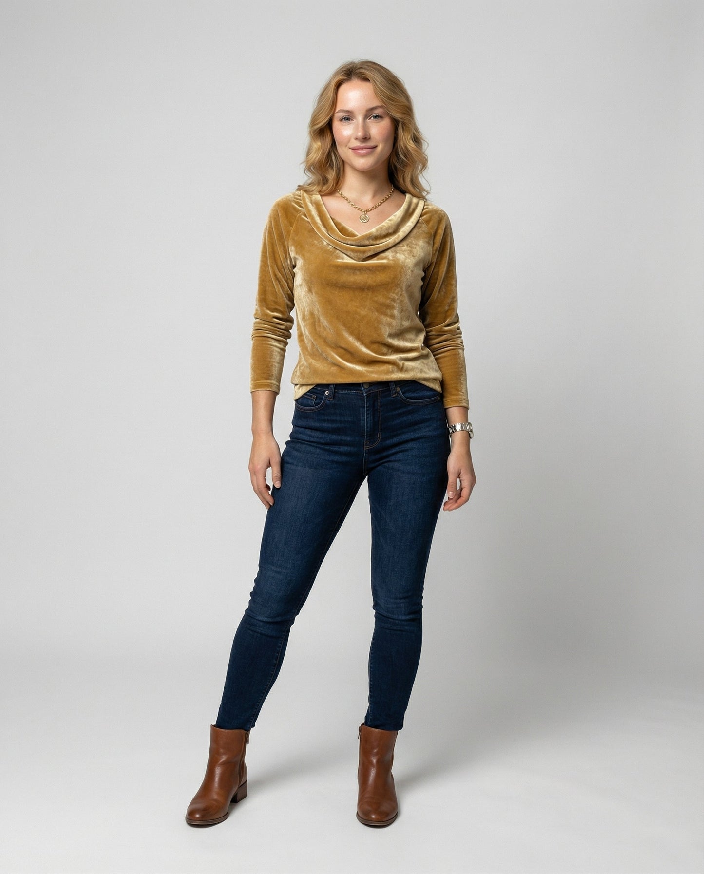 Damen Samtshirt Lässig Elegant