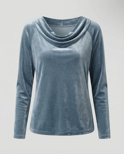 Damen Samtshirt Lässig Elegant