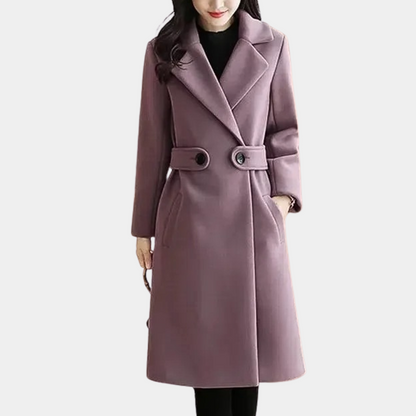 Norvielle Damen Langmantel Revers Winter