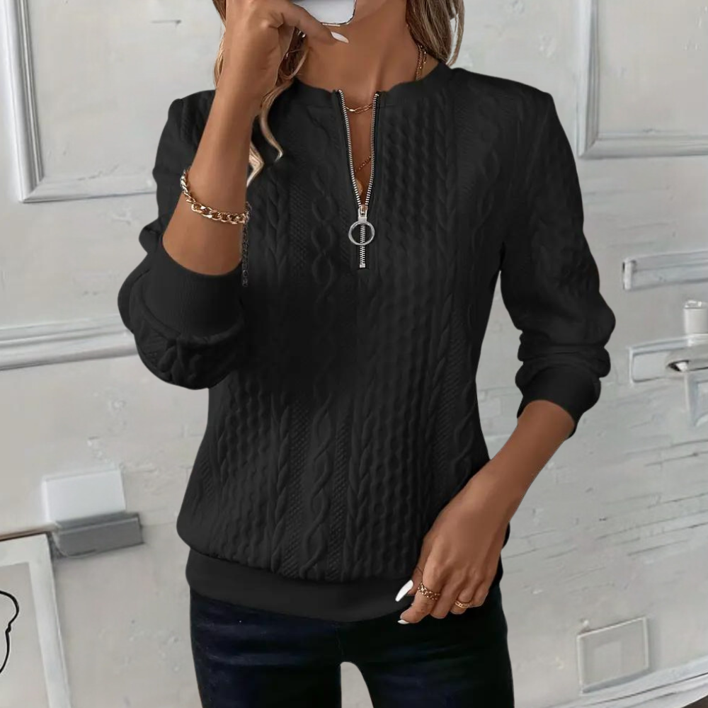 Norvielle Damen Casual-Pullover Weich Texturiert