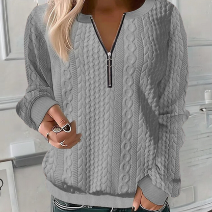 Norvielle Damen Casual-Pullover Weich Texturiert