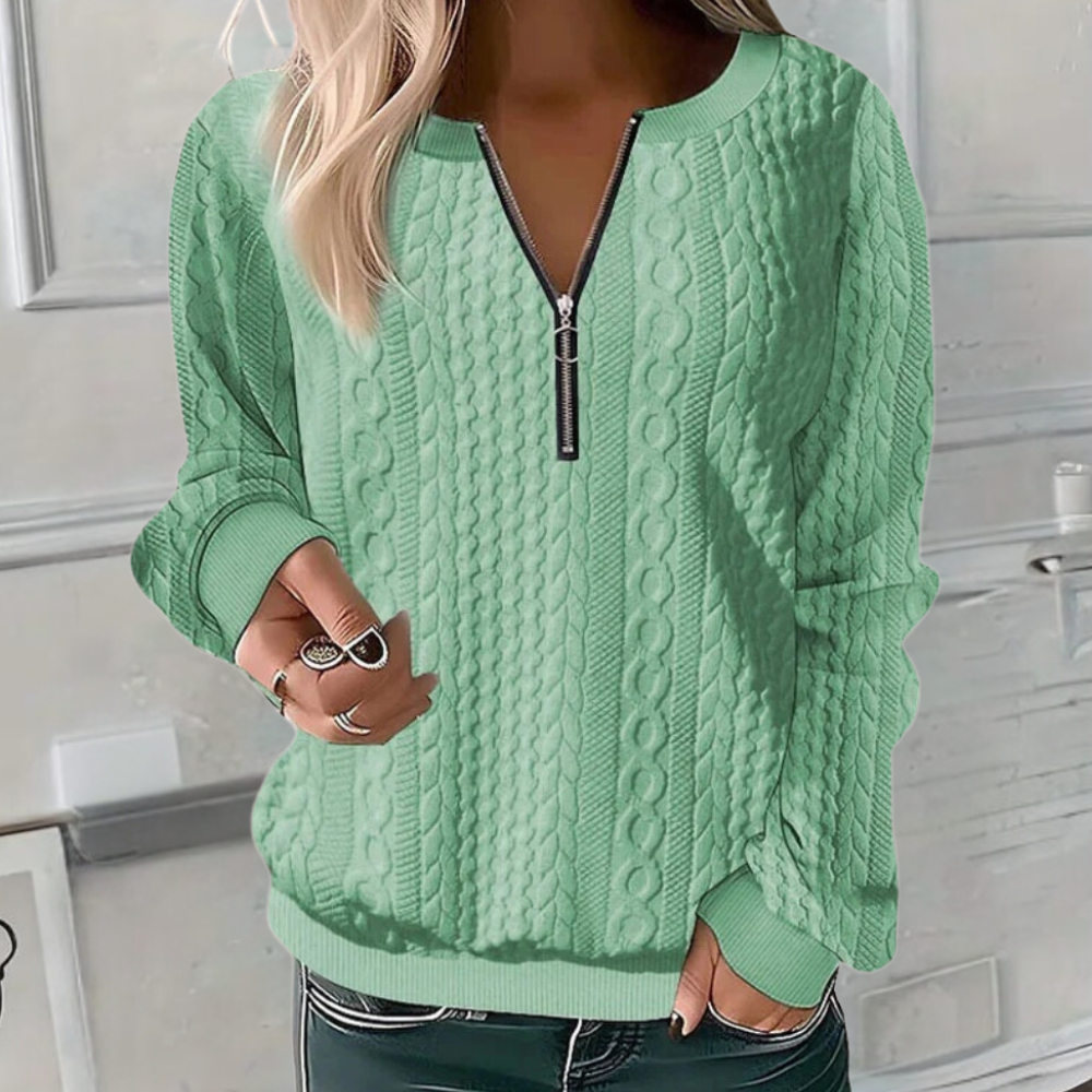 Norvielle Damen Casual-Pullover Weich Texturiert